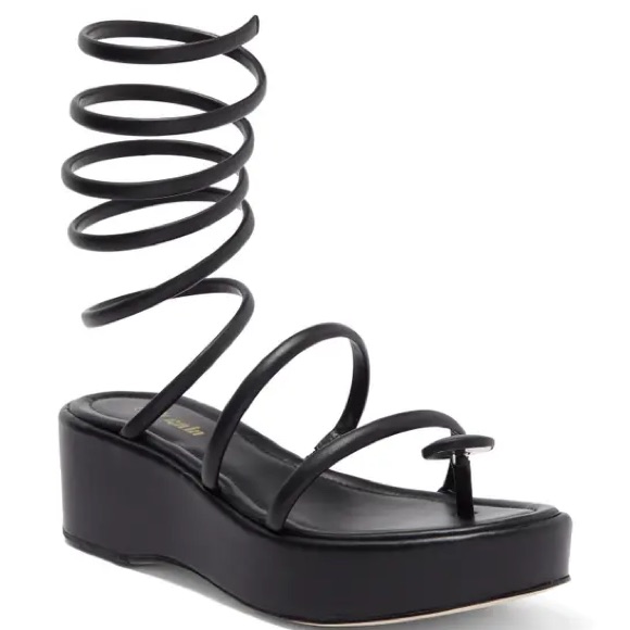 Nwt Cult Gaia Alba Platform Black Sandal Sz Eu 37